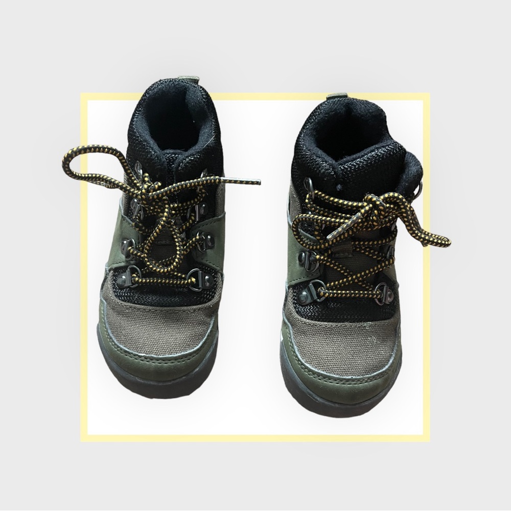 Toddler Boots Army Green Olive and Black Size 10 Gender Neutral